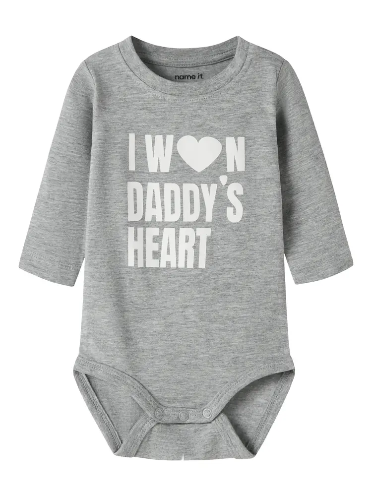 Banks Langærmet Body   Grey Melange   86 fra Name It