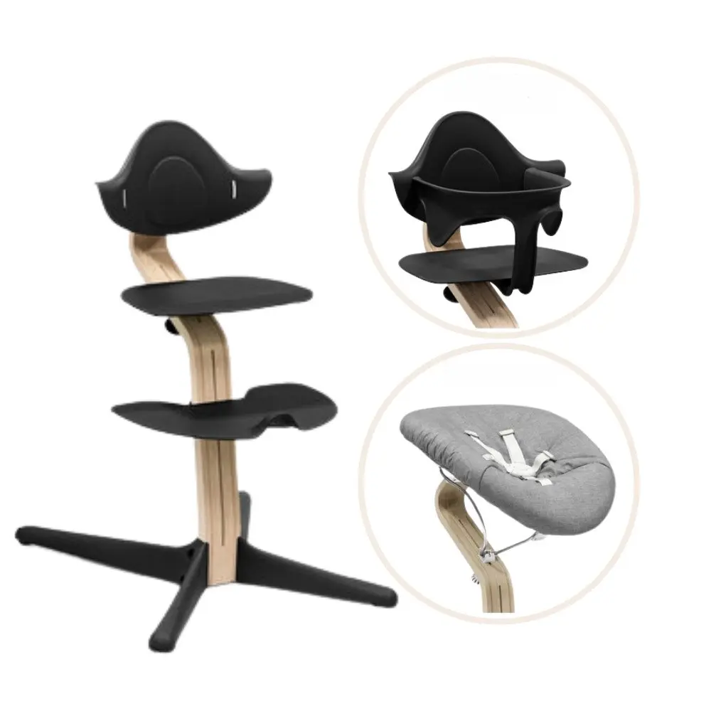 Nomi Bundle   Højstol, Newborn Sæt Og Babysæt   Sort Natur fra Stokke Nomi