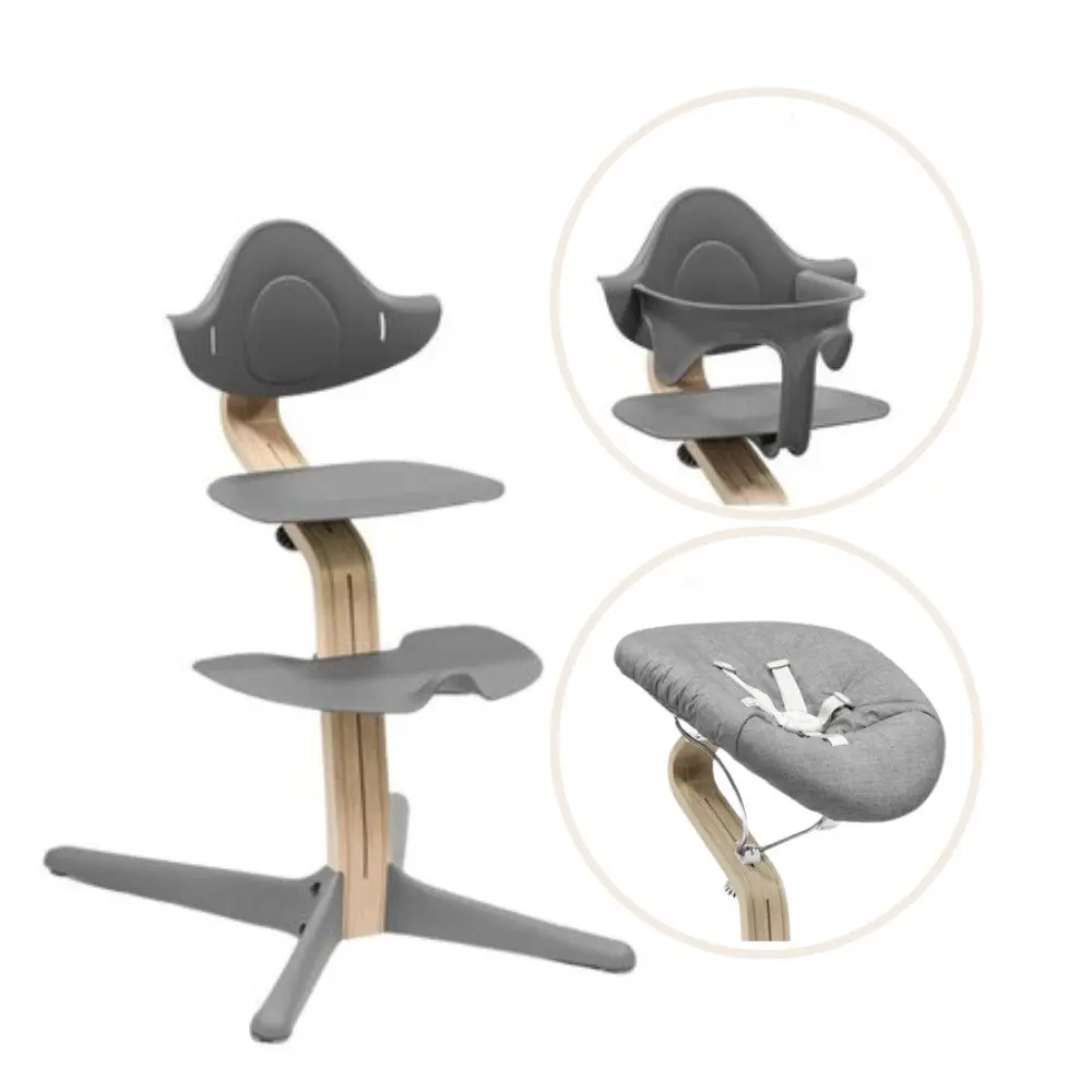 Nomi Bundle   Højstol, Newborn Sæt Og Babysæt   Grå Natur fra Stokke Nomi