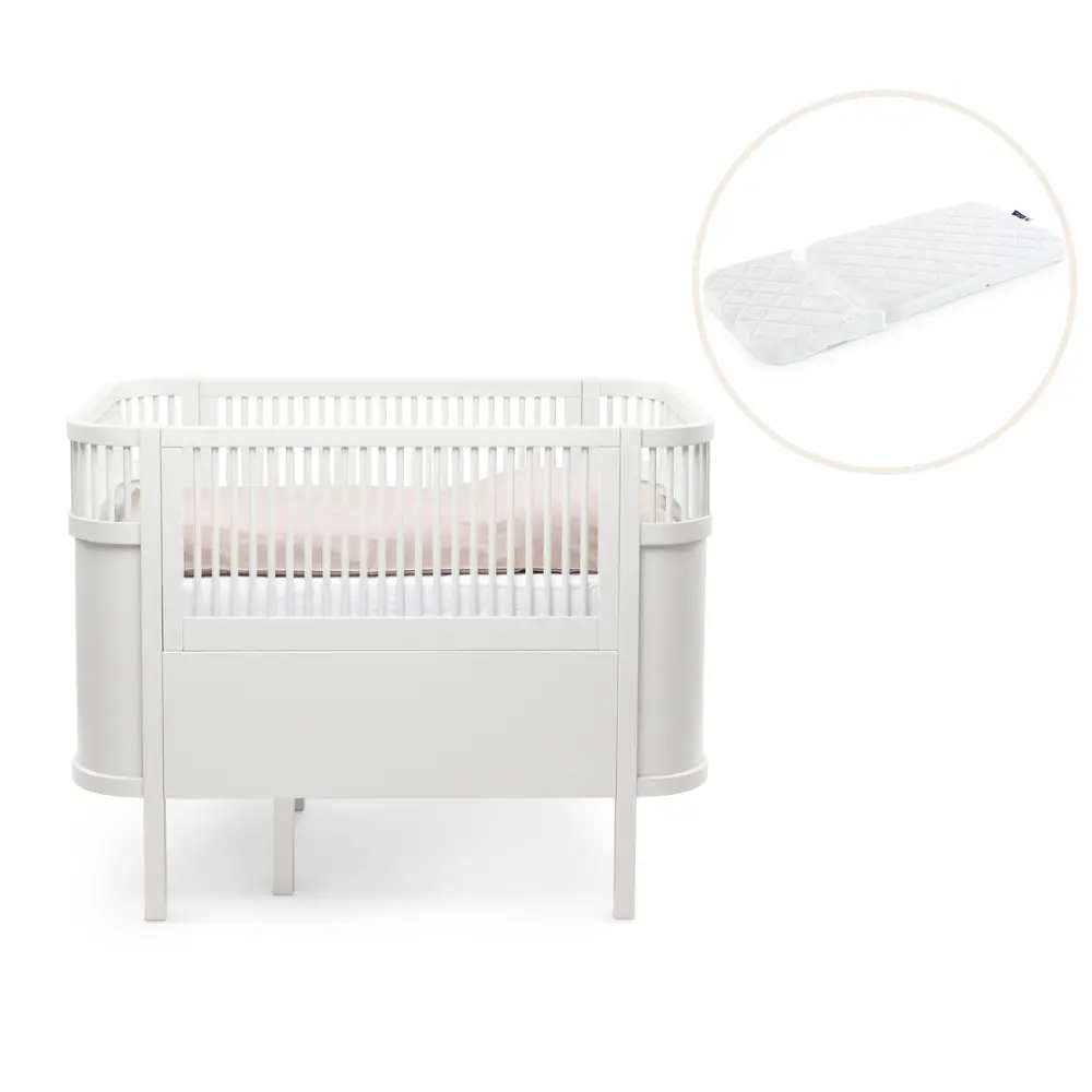 Baby & Jr. Seng   Classic White Med Madras fra Sebra