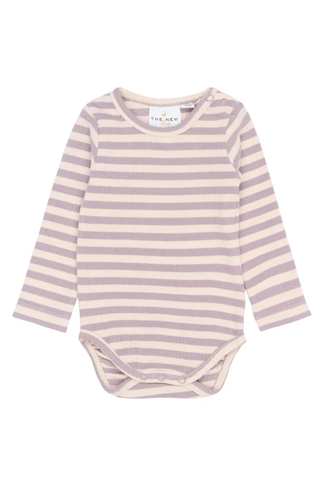 Fro Langærmet Rib Body   Sea Fog Striped   56 fra The New Siblings