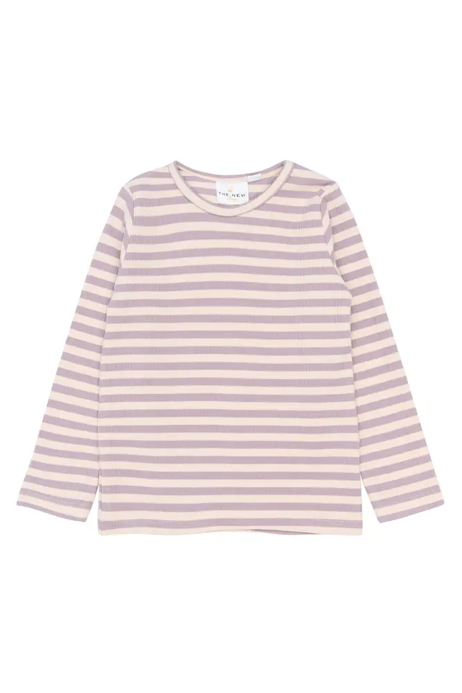 Fro Rib Bluse   Sea Fog Striped   98 fra The New Siblings