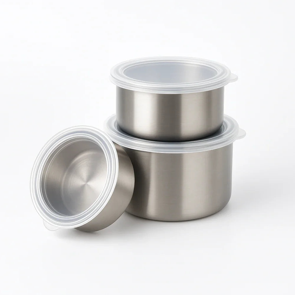 Bøtter I Rustfrit Stål Med Silikonelåg fra Mammu