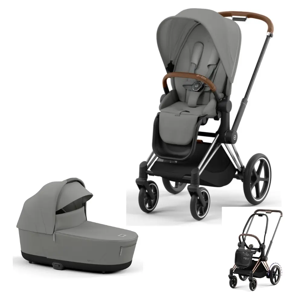 E Priam Kombivogn   Mirage Grey Chrome Brown fra Cybex