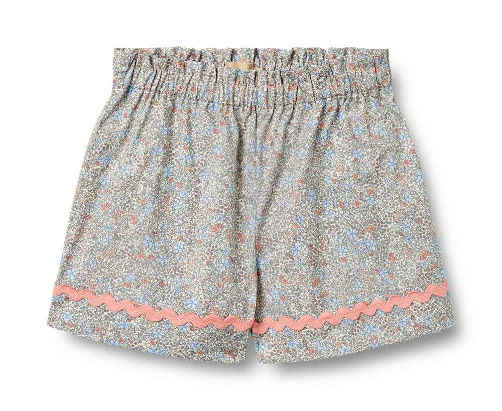 Silja Lace Shorts   Air Blue Flowers   110 fra Wheat
