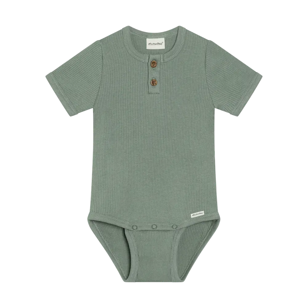 Kortærmet Rib Body   Lily Pad   68 fra Minymo