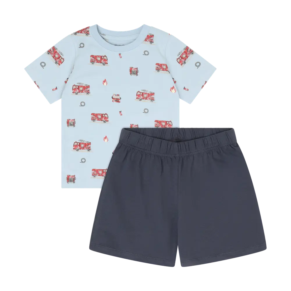 T Shirt Og Shorts Sæt Niagara Mist 92 fra Minymo