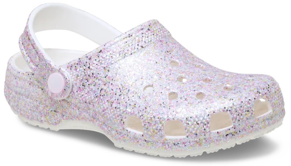 Classic Fantasy Glitter Clog   White   30 31 fra Crocs