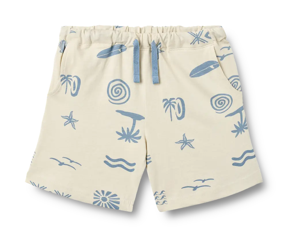 Kalle Jersey Shorts   Summer Island   110 fra Wheat