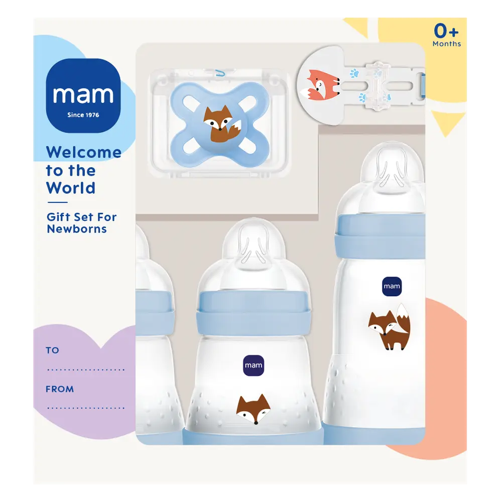 Welcome To The World Gift Set Blue fra Mam