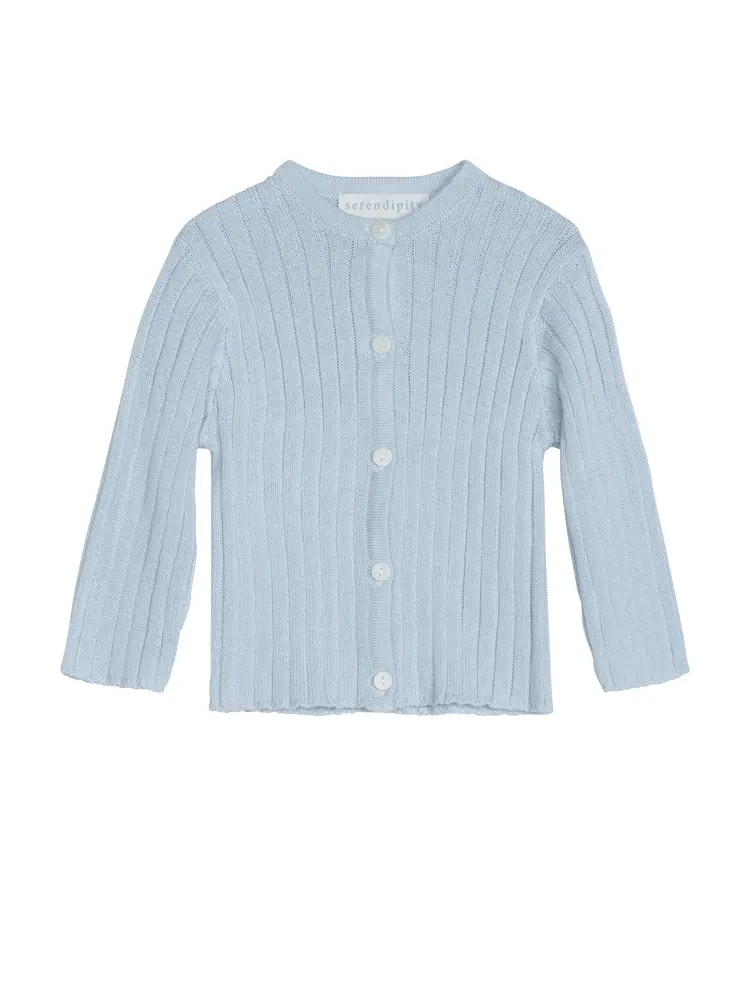 Rib Cardigan Lyseblå 80 fra Serendipity Organics