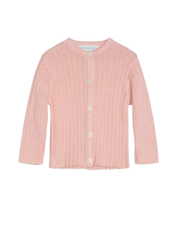 Rib Cardigan Rosa 74 fra Serendipity Organics