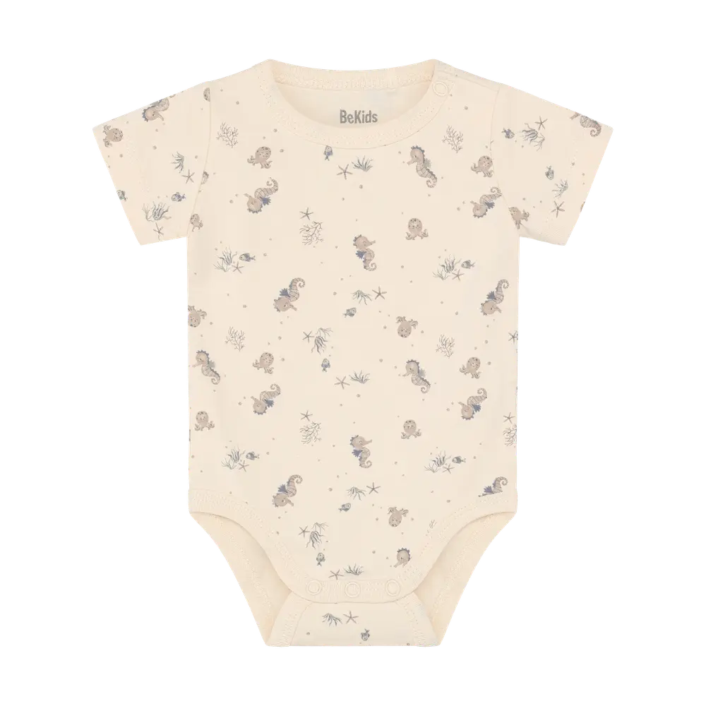 Kortærmet Body Og Shorts Sæt Folkstone Gray 50 fra Bekids