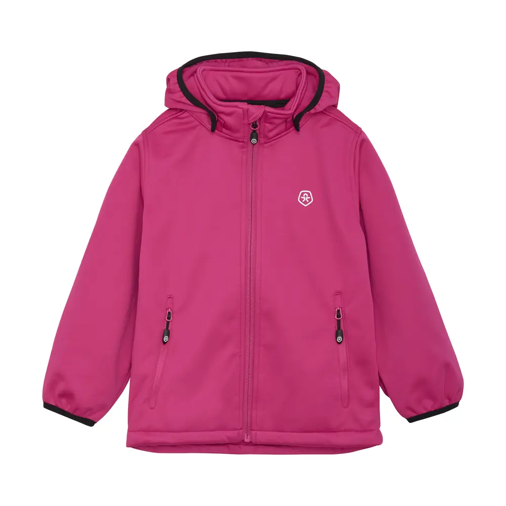 Softshell Jakke M. Fleece   Festival Fuchsia   110 fra Color Kids