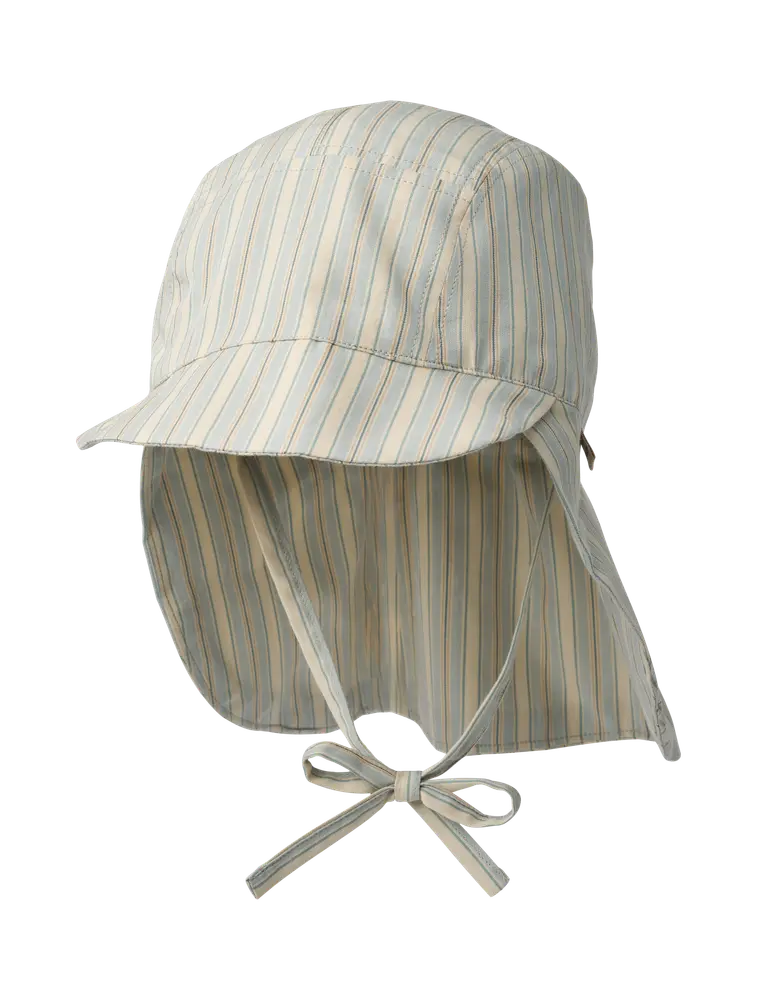 Tonga Uv Solhat   Blue Ocean Stripe   48 51cm fra Wheat