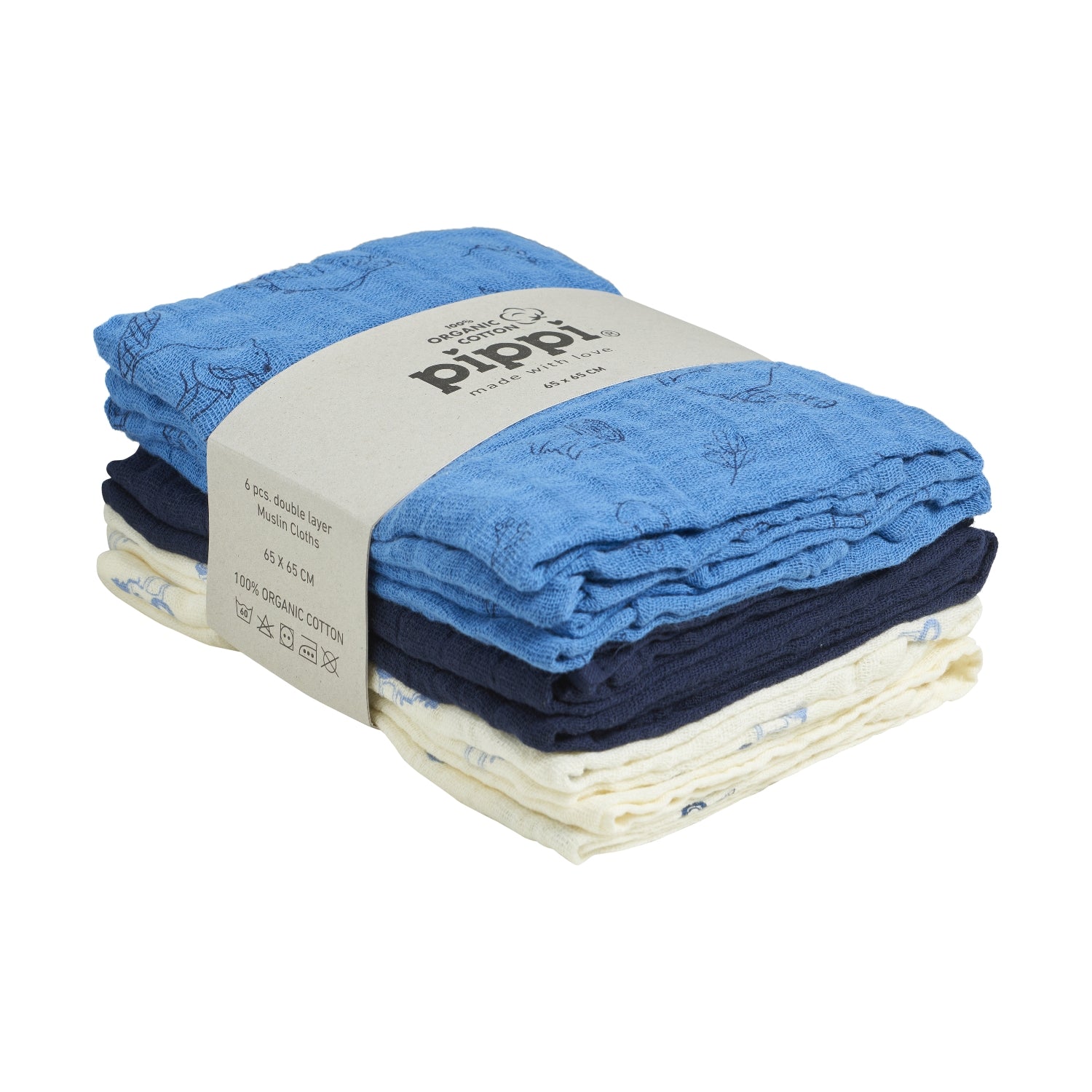 Stofbleer (6 Pack)   Dark Navy fra Pippi