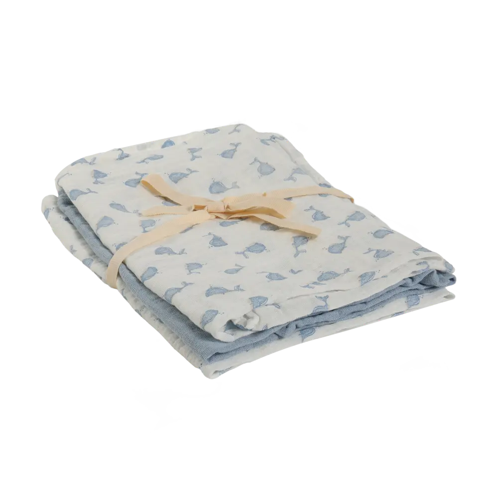 Stofble (3 Pak)   Ashley Blue   65x65 fra Pippi