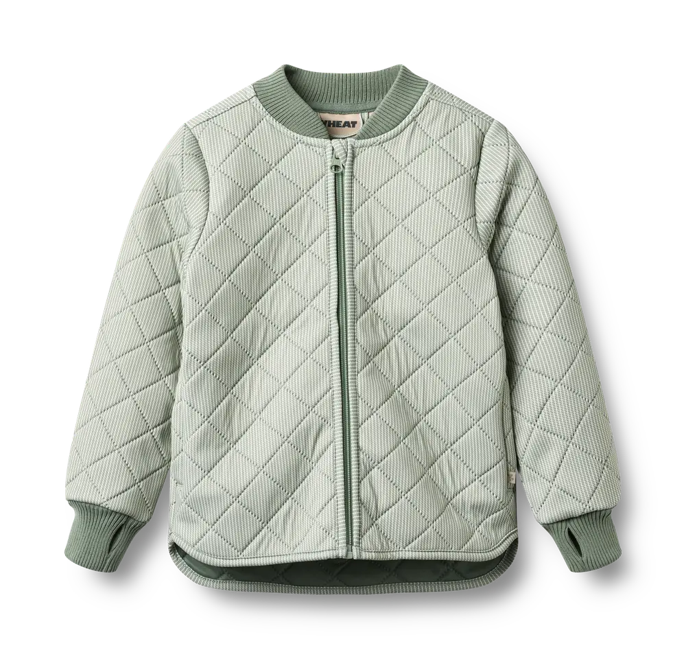 Loui Termojakke   Green Stripe   98 fra Wheat