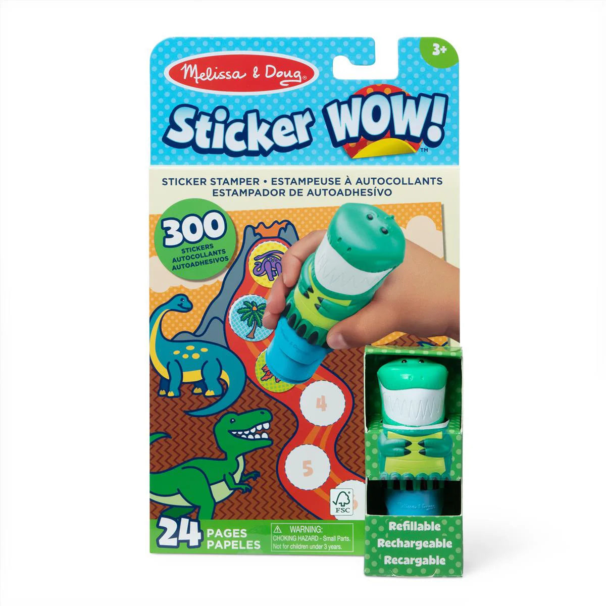 Klistermærkesæt   Sticker Wow!   Dino fra Melissa & Doug