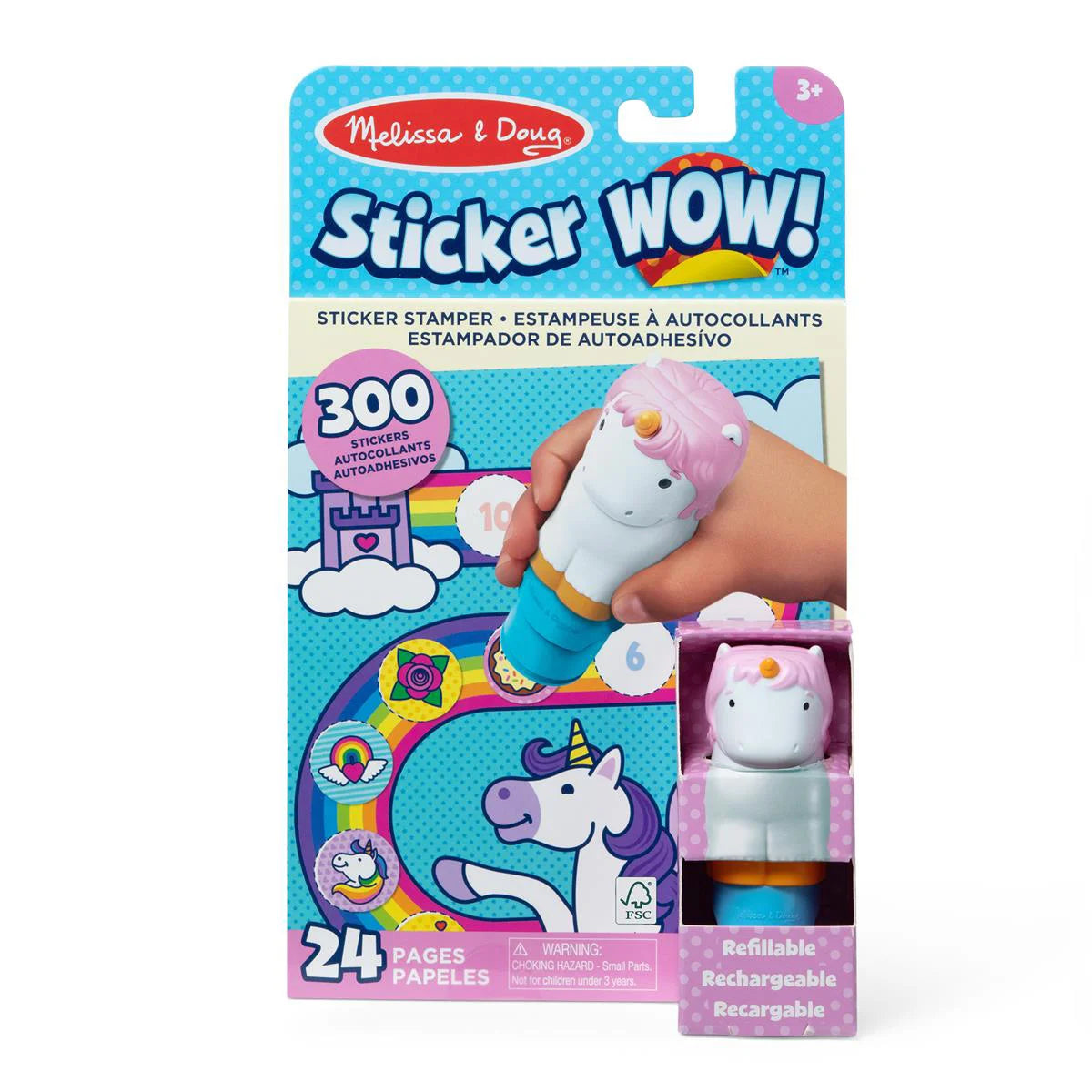 Klistermærkesæt   Sticker Wow!   Enhjørning fra Melissa & Doug