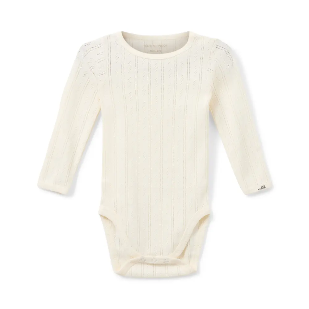Dicte Langærmet Body   Off White   86 fra Sofie Schnoor Kids