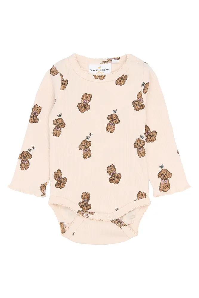 Sona Langærmet Rib Body   Silver Peony   56 fra The New Siblings
