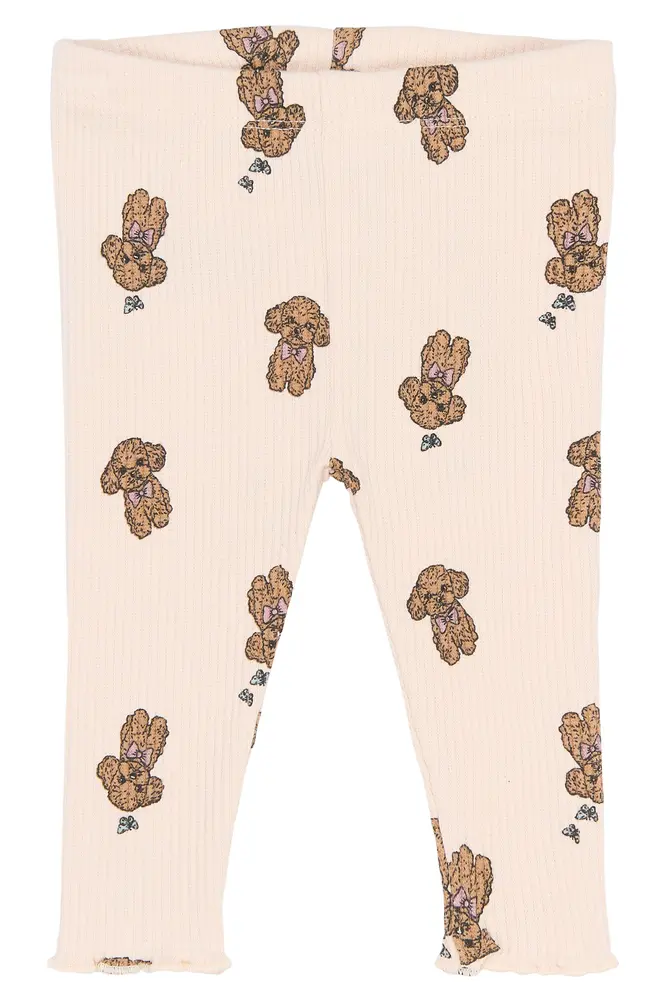 Sona Rib Leggings Silver Peony 80 fra The New Siblings