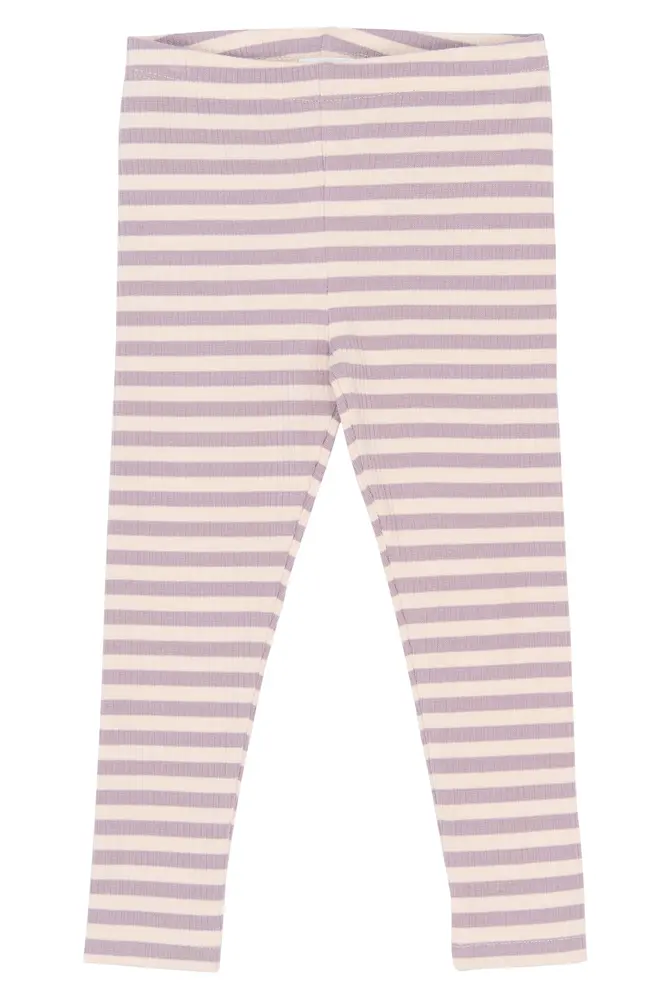 Fro Rib Leggings   Sea Fog Striped   98 fra The New Siblings