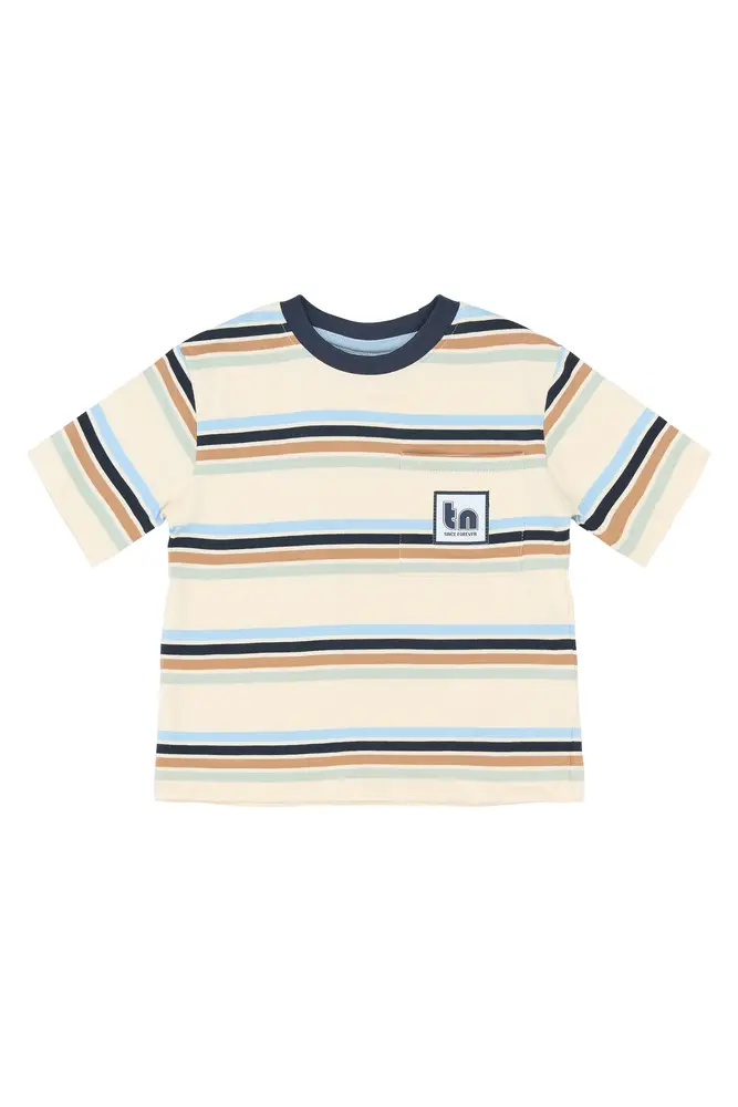 Stuart T Shirt   Gardenia Striped   104 fra The New Siblings