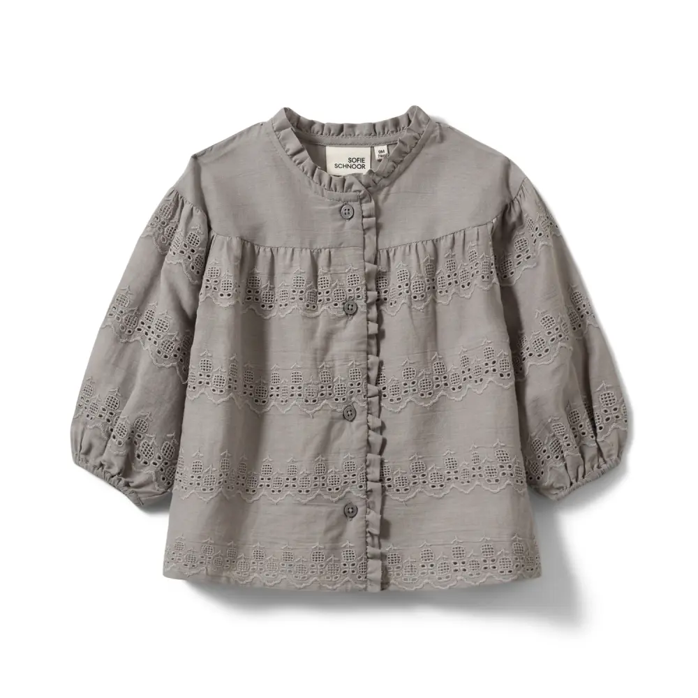 Aylin Bluse   Stone Grey   98 fra Sofie Schnoor Kids