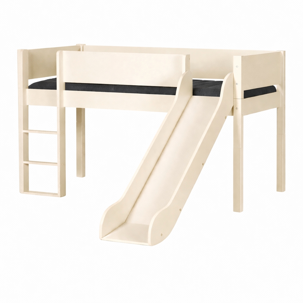 Loke Halvhøjseng Med Rutsjebane    90x200   Modern Beige fra Manis-h