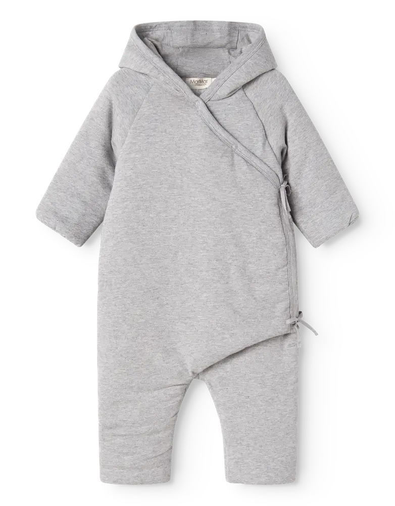 Rex Vatteret Baby Heldragt Light Grey Melange 68 74 fra Marmar Copenhagen