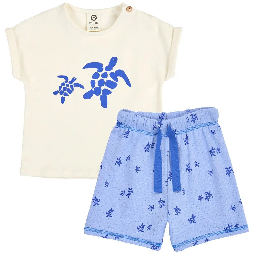 Turtle Sæt   Azure Blue  Shell Blue   74 fra Müsli
