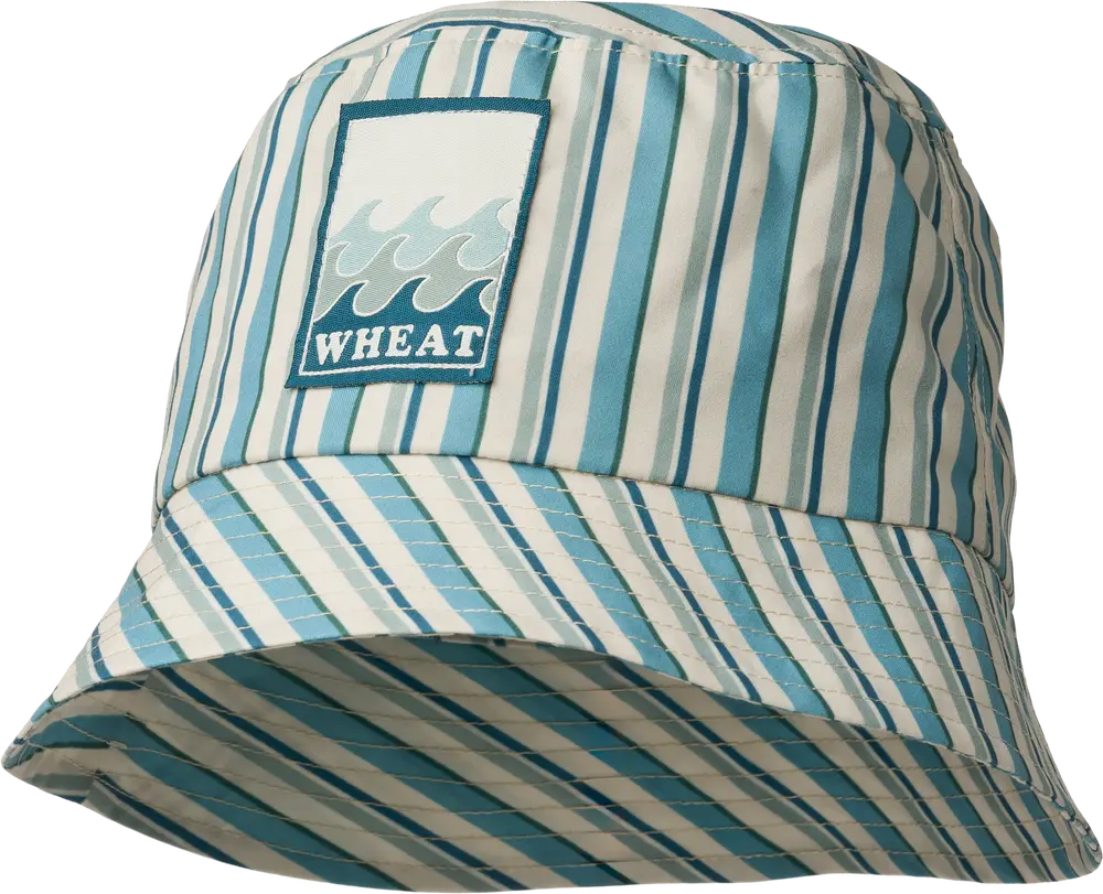 Tilo Badge Bøllehat Aqua Stripe 52 53cm fra Wheat