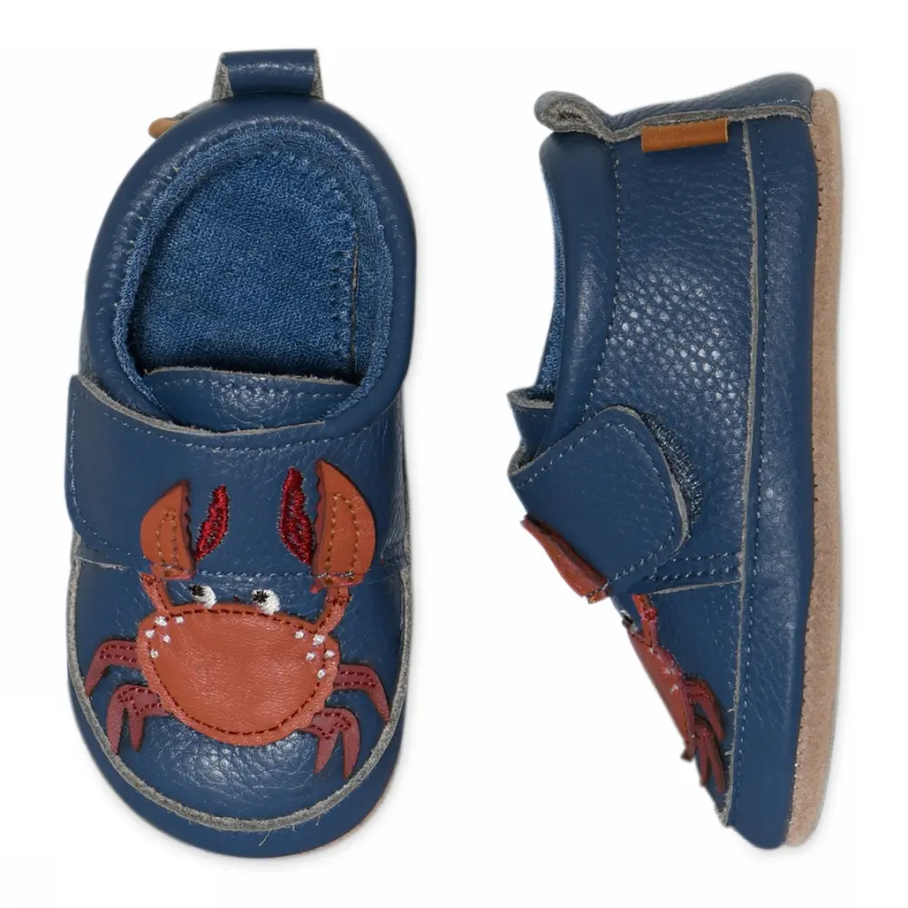 Krabbe Læder Hjemmesko Blue Shadow 23 24 fra Melton