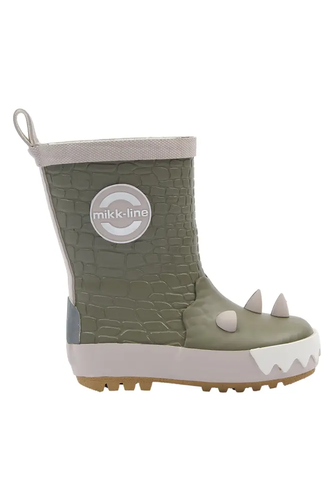 Gummistøvle   3d Drage   Dusty Olive   24 fra Mikk-line