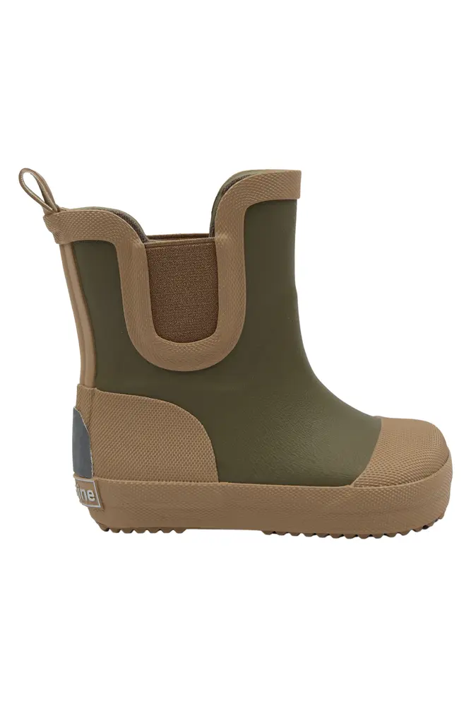Kort Gummistøvle Barefoot Dusty Olive 27 fra Mikk-line