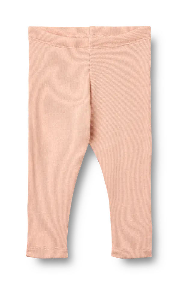 Maddy Rib Leggings   Rose Cloud   86 fra Wheat