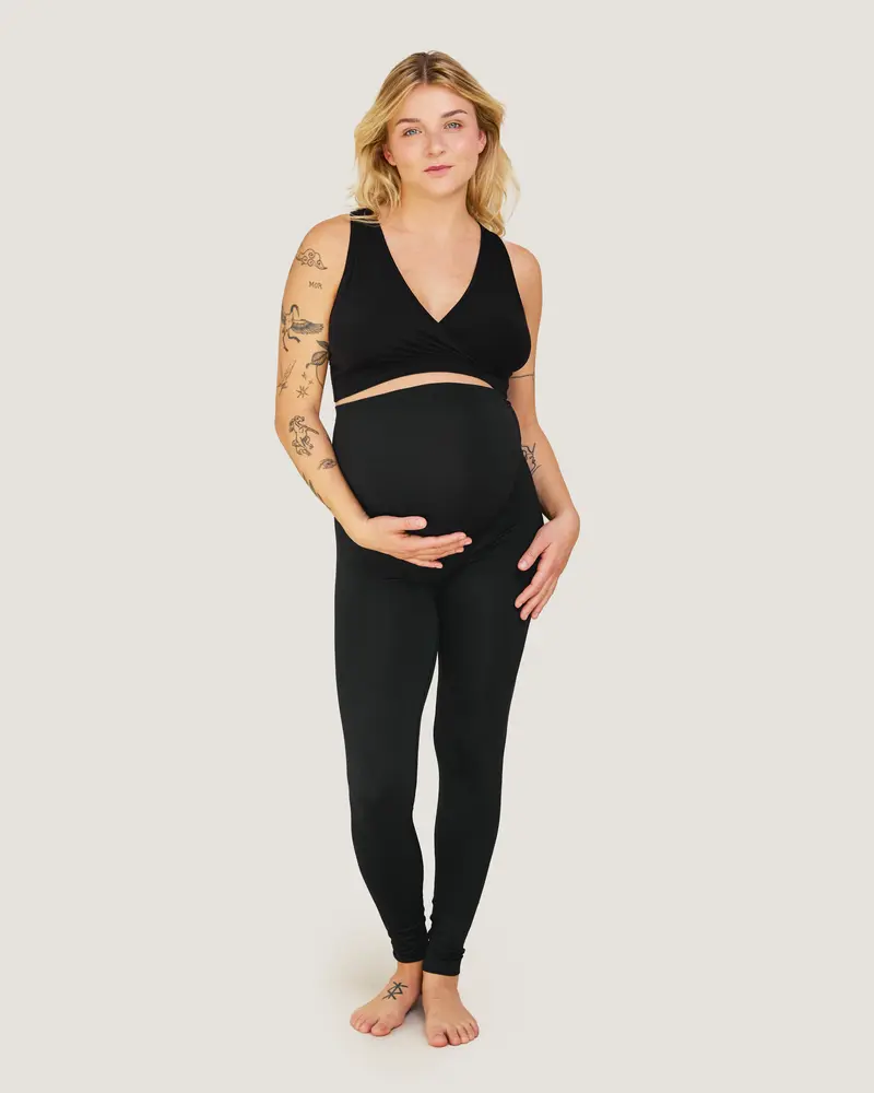 Graviditets Leggings Med Støtte Sort Medium fra Carriwell