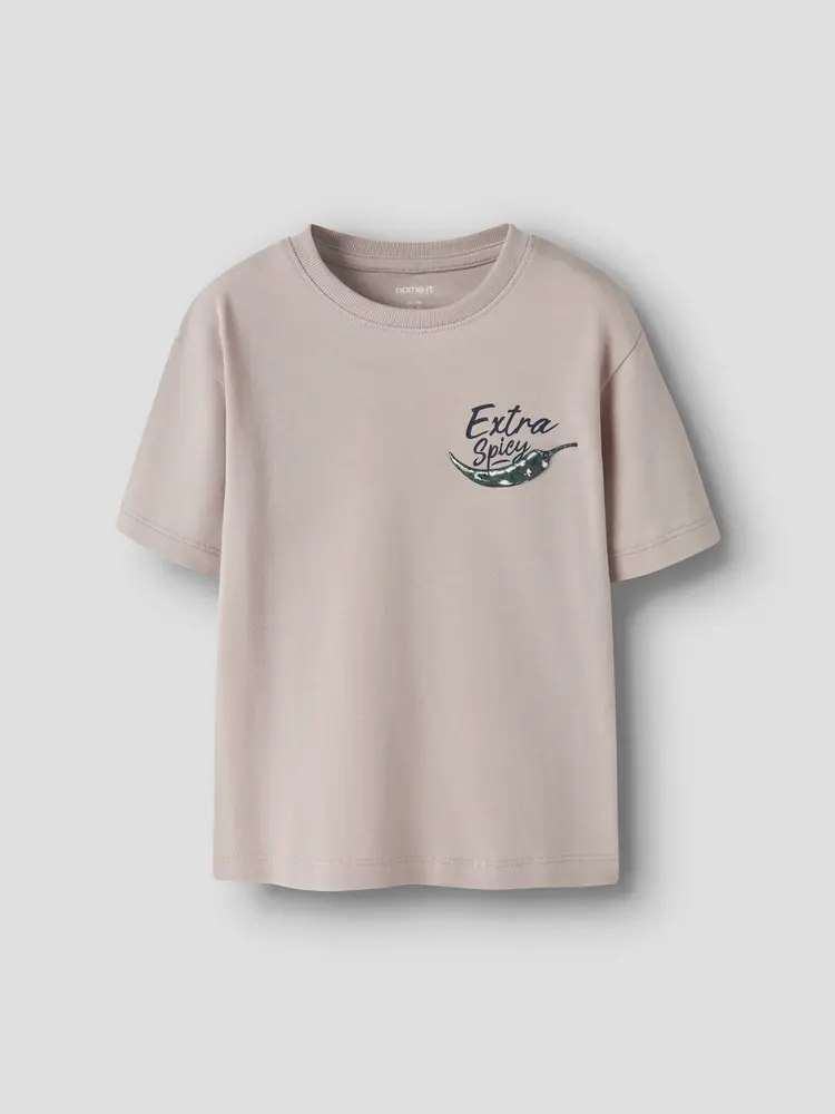 Hughe T Shirt Chateau Gray 98 fra Name It