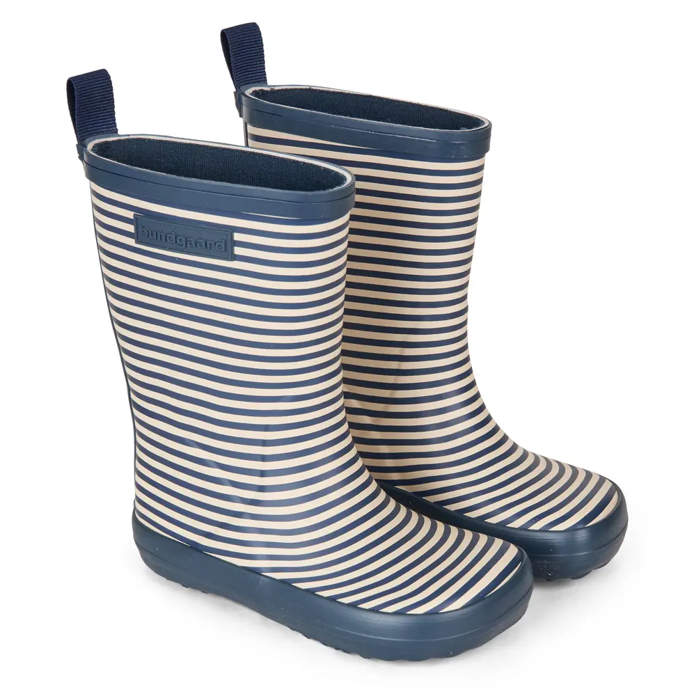 Charly Gummistøvle Navy Stripe 28 fra Bundgaard