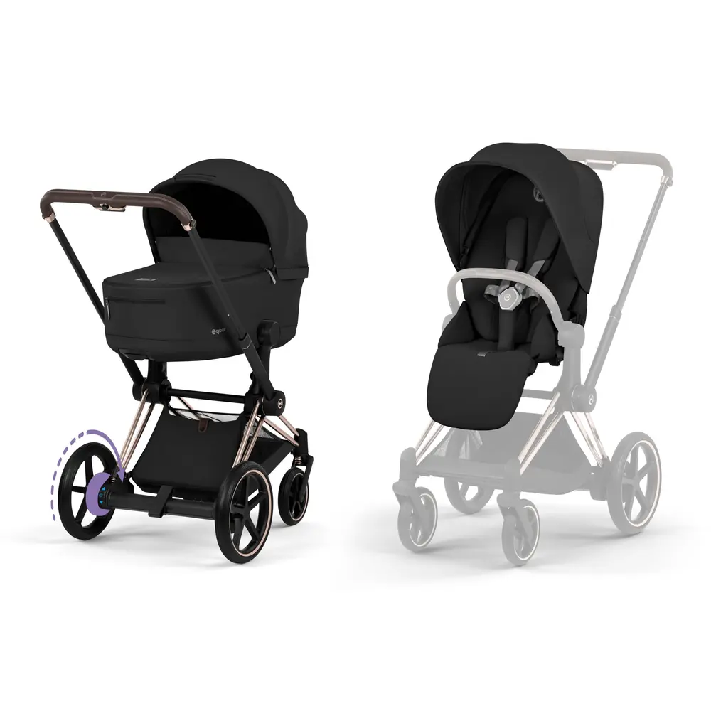 Epriam Kombivogn Rose Inkl. Liggedel   Sepia Black fra Cybex