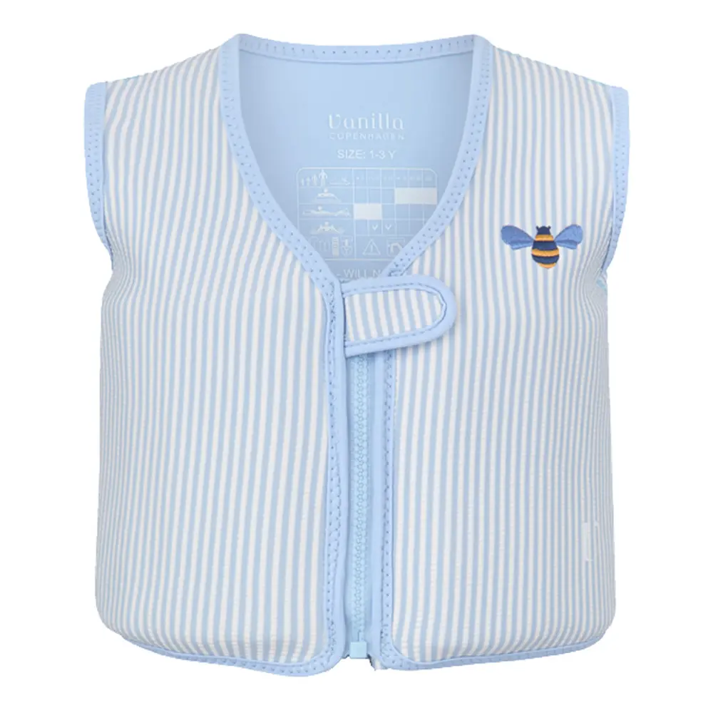 Svømmevest   Seersucker   Honeybee   Blue   3 6 år fra Vanilla Copenhagen