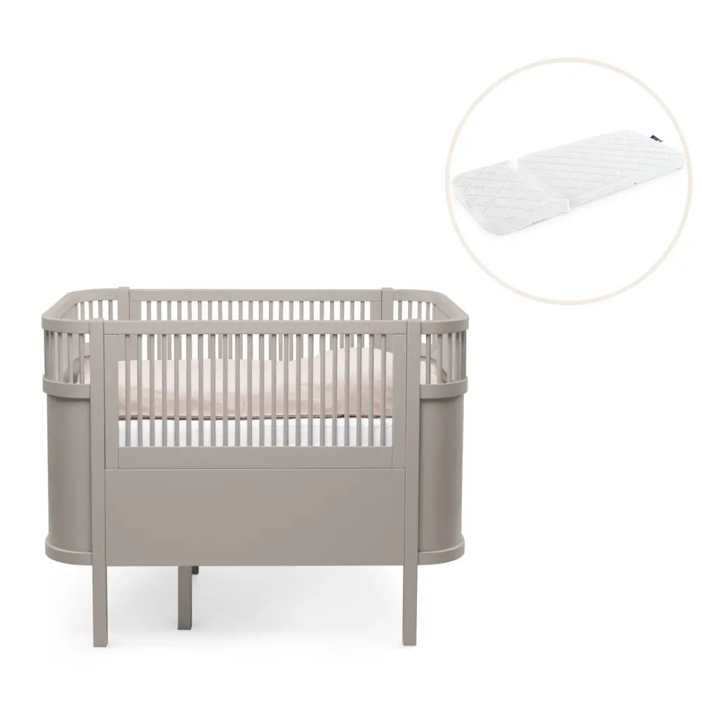 Baby & Jr. Seng   Jetty Beige Med Madras fra Sebra