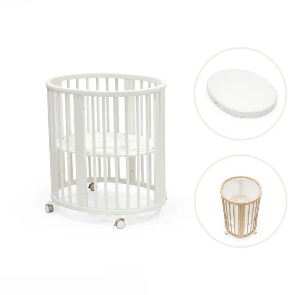 Sleepi Mini Inkl. Madras, Lagen Og Sengerand   White fra Stokkeâ®