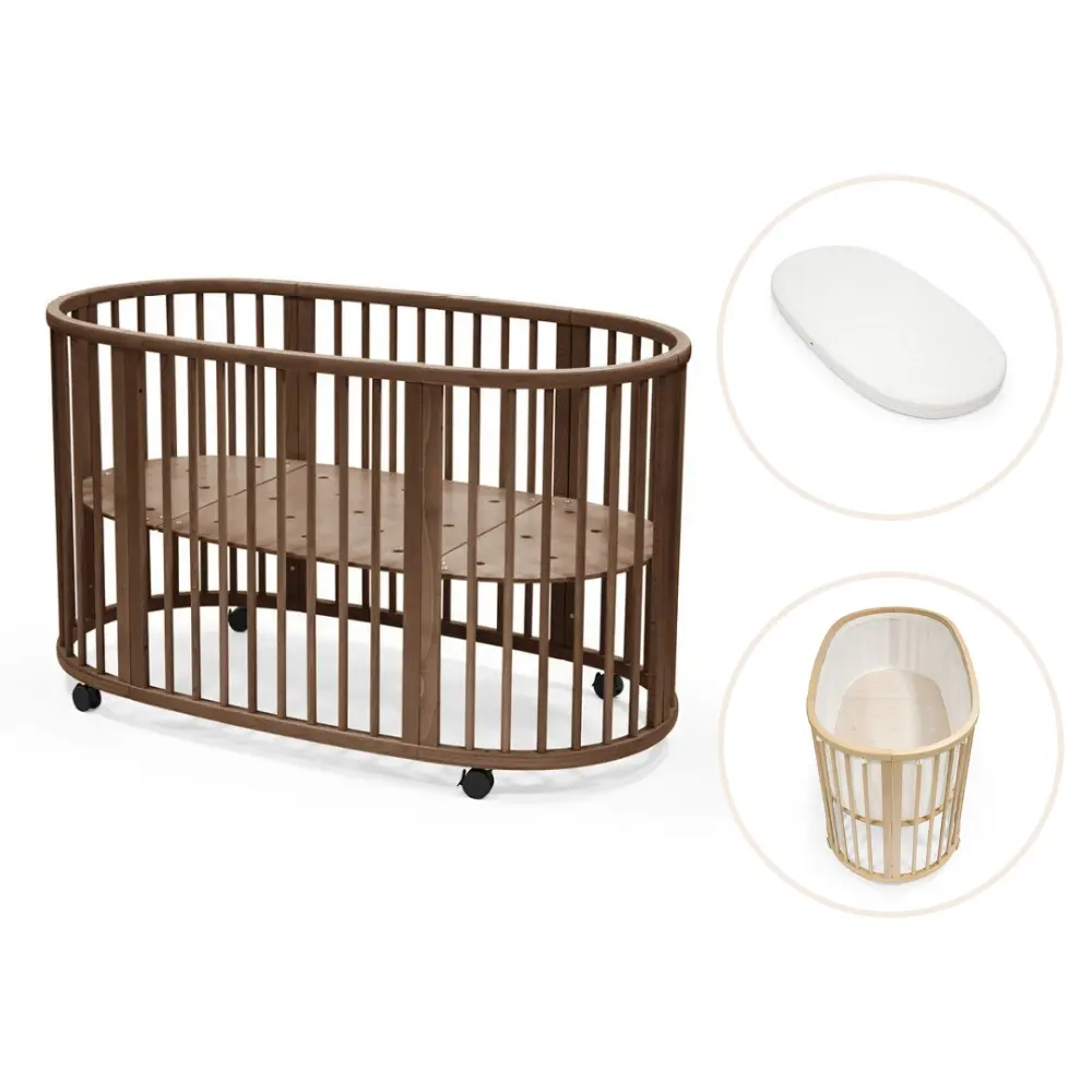 Sleepi Inkl. Madras, Lagen Og Sengerand   Warm Brown fra Stokkeâ®