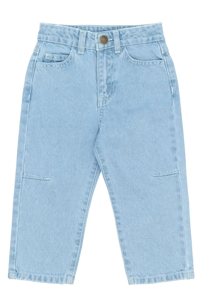 Silvio Barrel Fit Jeans Light Blue Denim 98 fra The New Siblings