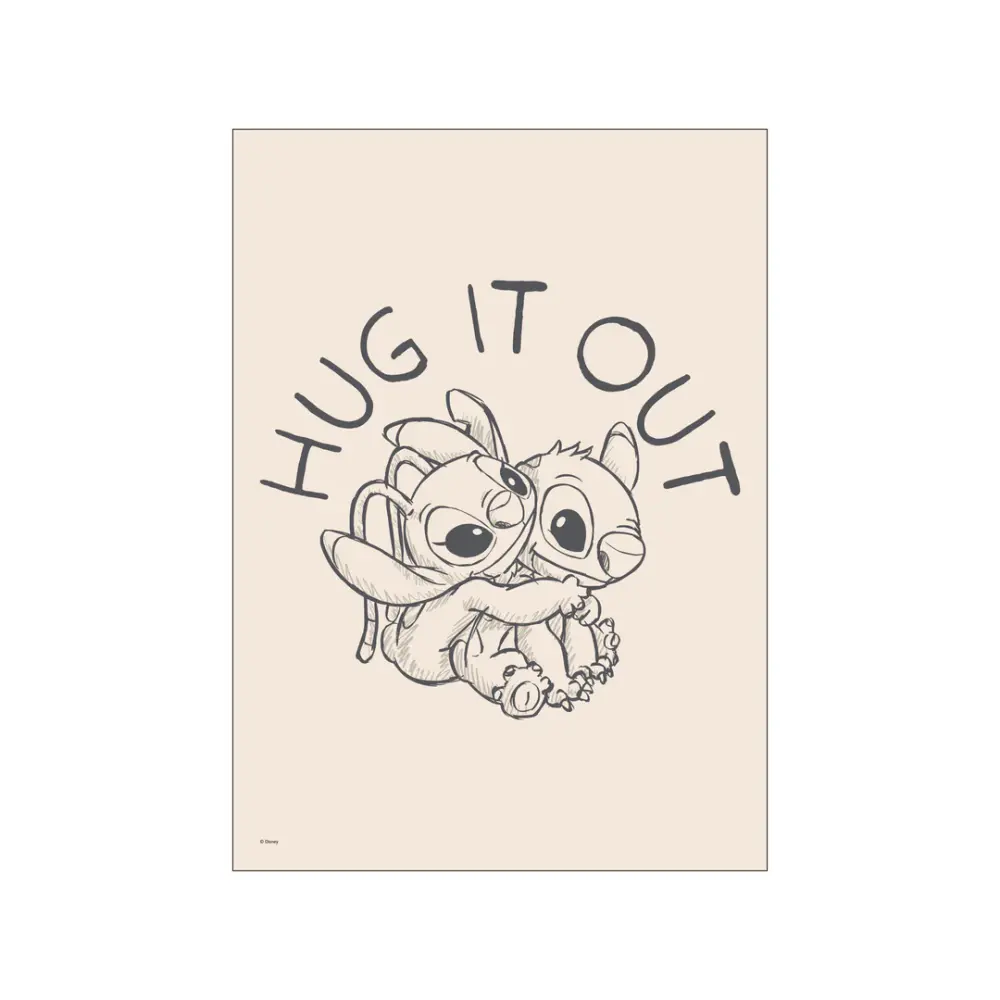 Plakat Disney Stitch Og Engel 30x40 fra Poster & Frame