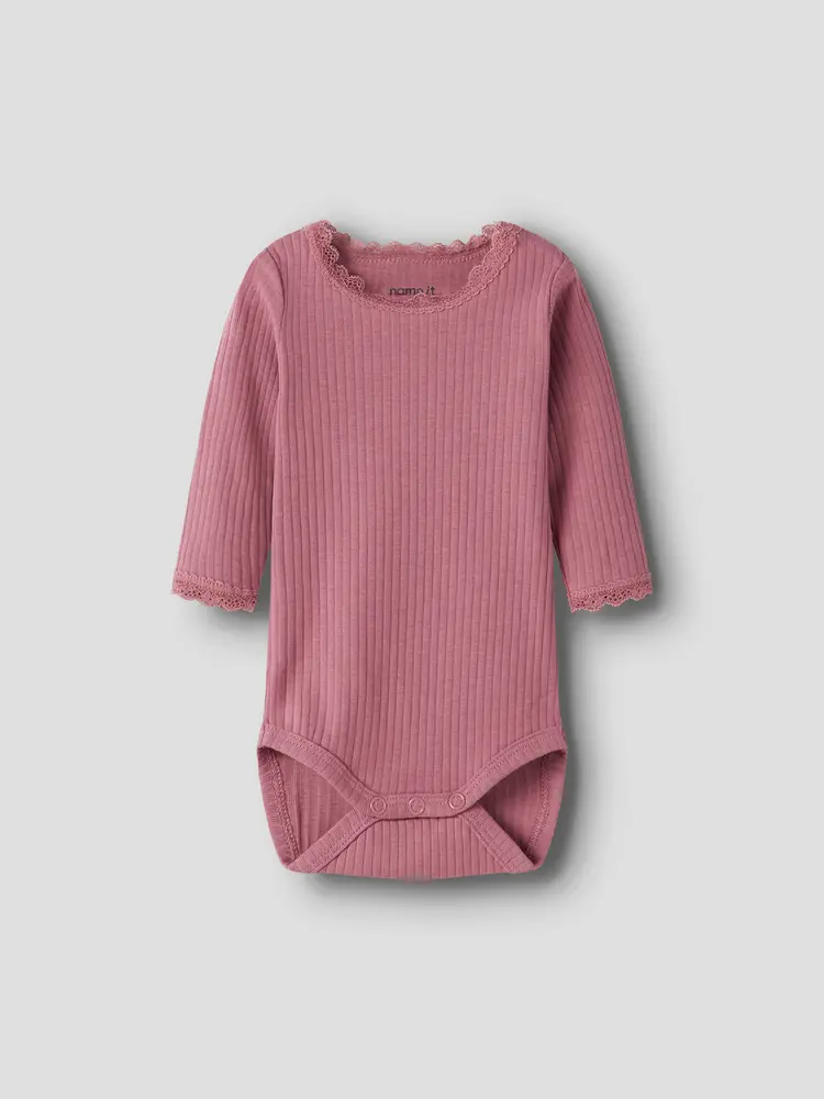 Hallie Langærmet Body   Mesa Rose   56 fra Name It