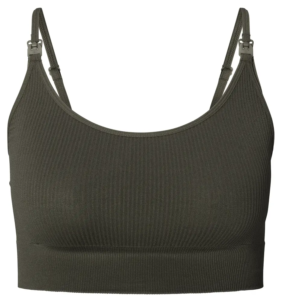 Mira Sømløs Amme Rib Top   Olive   Xss fra Noppies